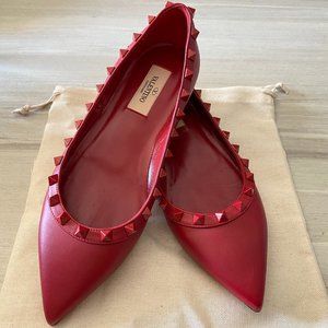 Valentino Red Rocktud Flats